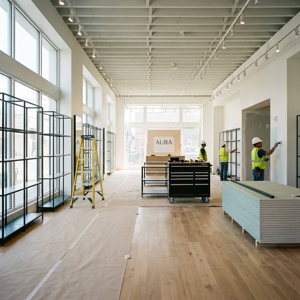 Modern retail store interior remodel